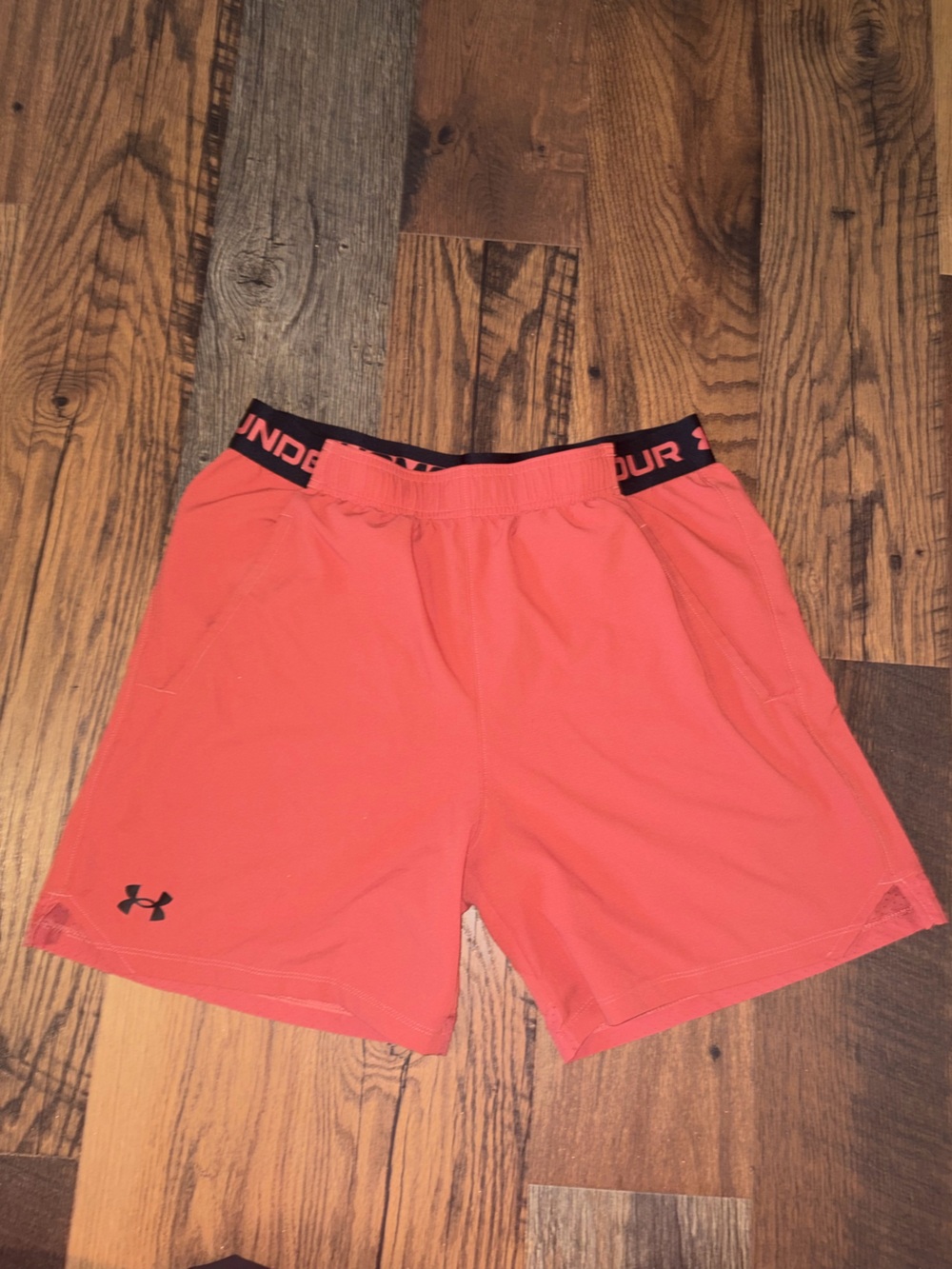 Under Armour Light Red Men's Athletic Shorts with Branded Waistband